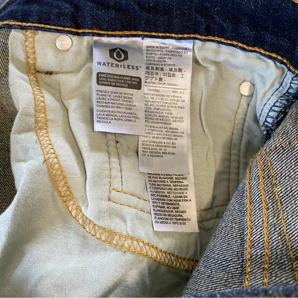 Levis 511 Denim Jeans Mens 36X32‎ Blue Dark Wash Relaxed Straight Leg Comfort